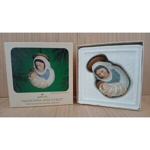 Hallmark Madonna and Child Hand Painted Fine Porcelain Christmas Ornament 1983